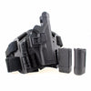 Tactical Glock Leg Holster Level 2 Right Hand Paddle Thigh Belt Drop Pistol Gun Holster w Magazine Torch Pouch f Glock 17 19 22