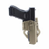 Tactical Movable Pistol Holsters for G17 G18 with Flashlight or Laser Mounted Glock Series Right Hand Waist Gun Holster